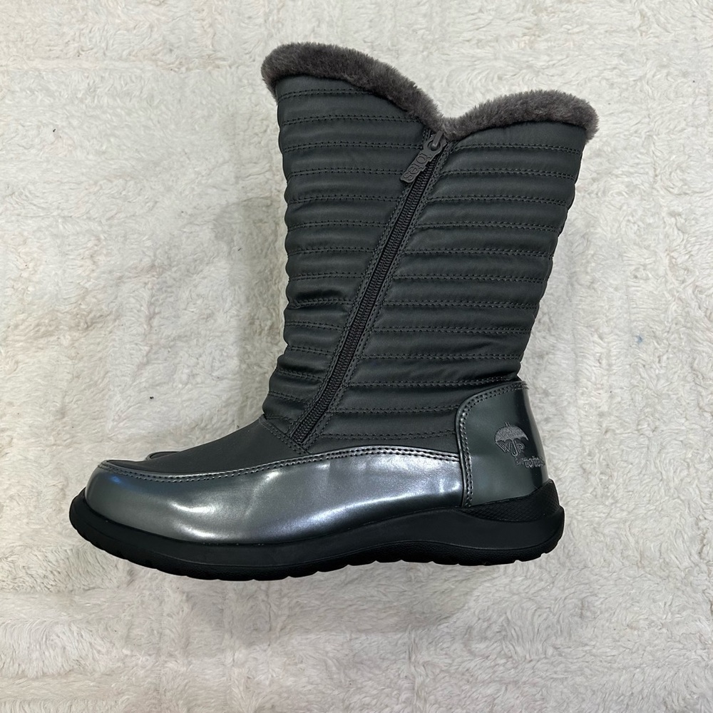 Totes Waterproof Quilted Double Zipper Lined Boots